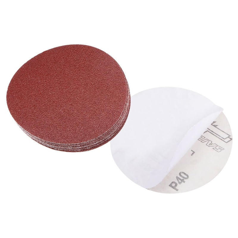 CoCud PSA Sanding Discs, 5 Inch Dia 40 Grits, Self Adhesive Sticky-Back Sandpaper - (Applications: for Woodworking Metal Finishing), 10-Pieces - Image 1